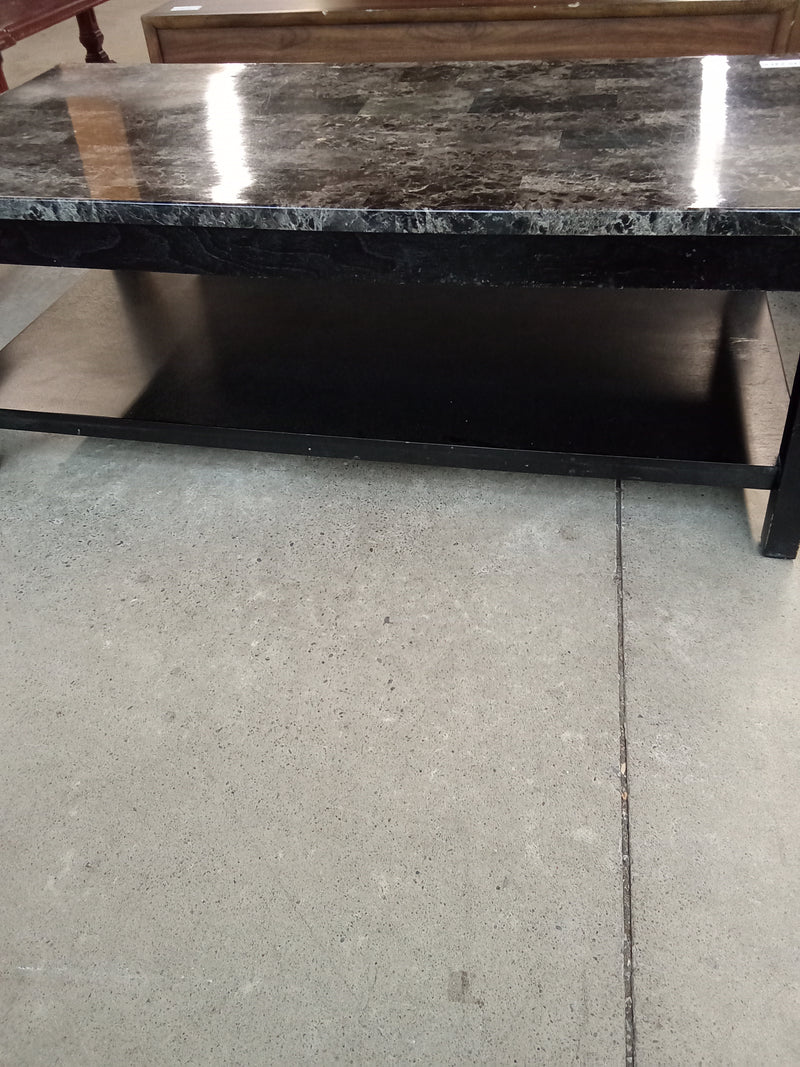 48"W Faux Marble Coffee Table