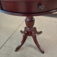 23.5"Diameter Round Side Table with Single Drawer