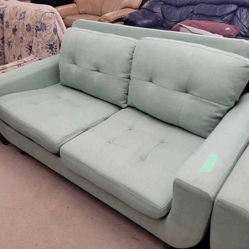 67"W 2-Seat Love Seat in Seafoam Green