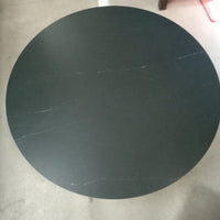 38"Diameter Steel Faux Slate Coffee Table