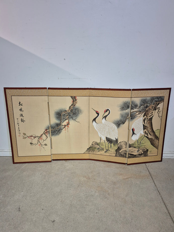 4-Panel Folding Privacy Screen