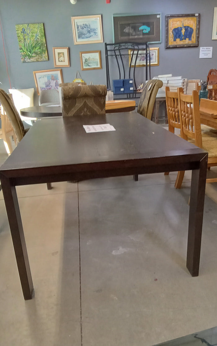 63"W Black Dining Table