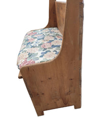 Small Pine Entryway Bench With Storage