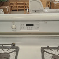 30"W Four Burner Gas Stove in White