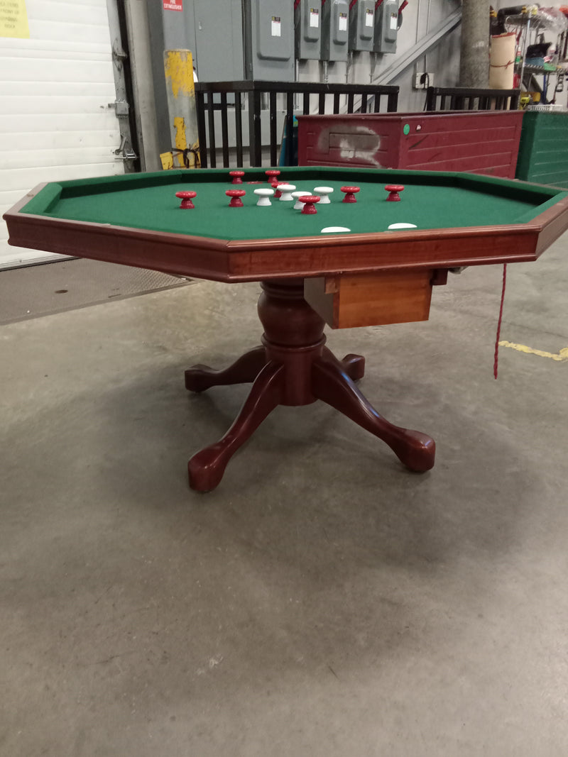 53.5"W Solid Wood Card and Bumper Pool Table