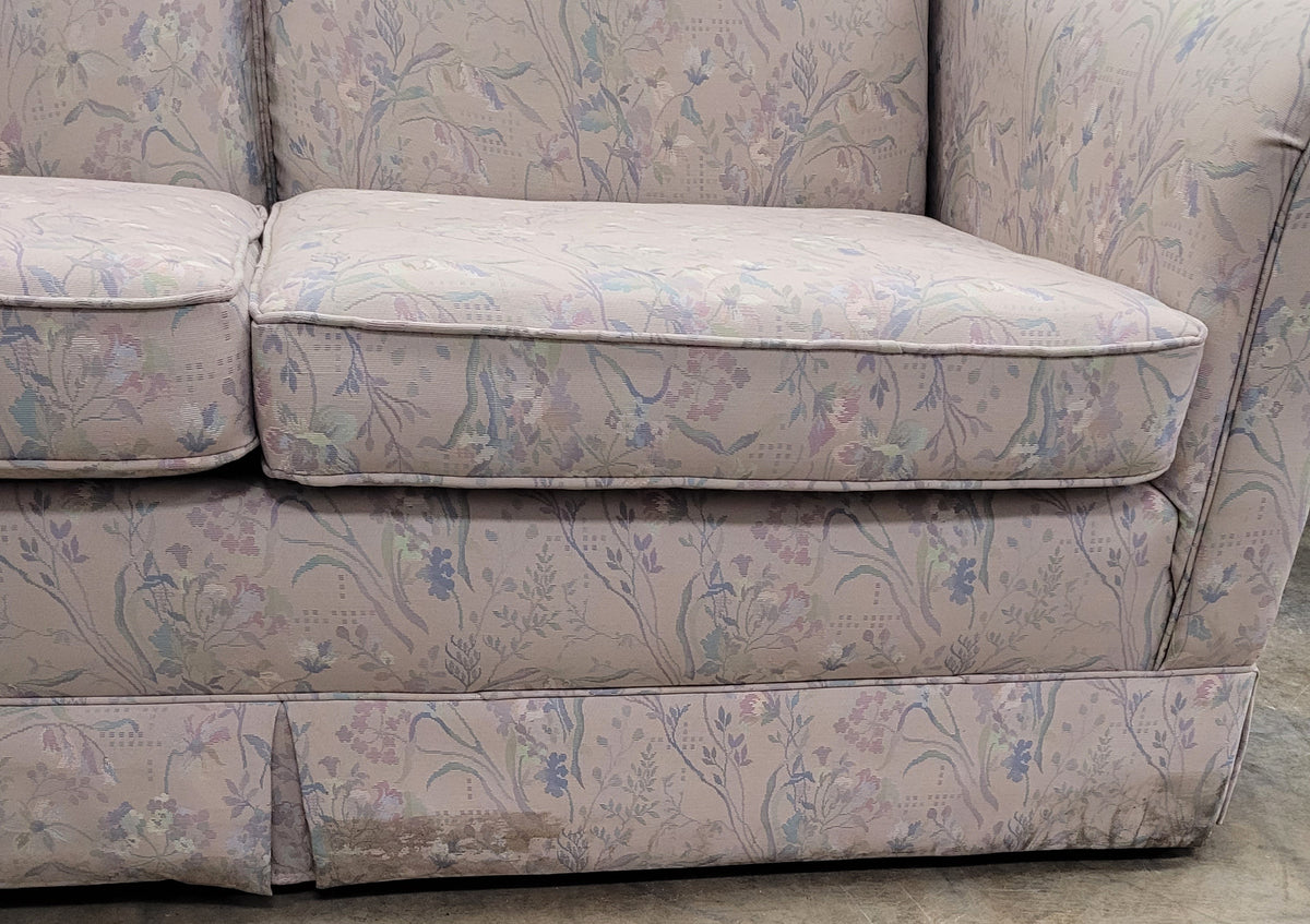 Light Pastel Floral-Patterned Loveseats