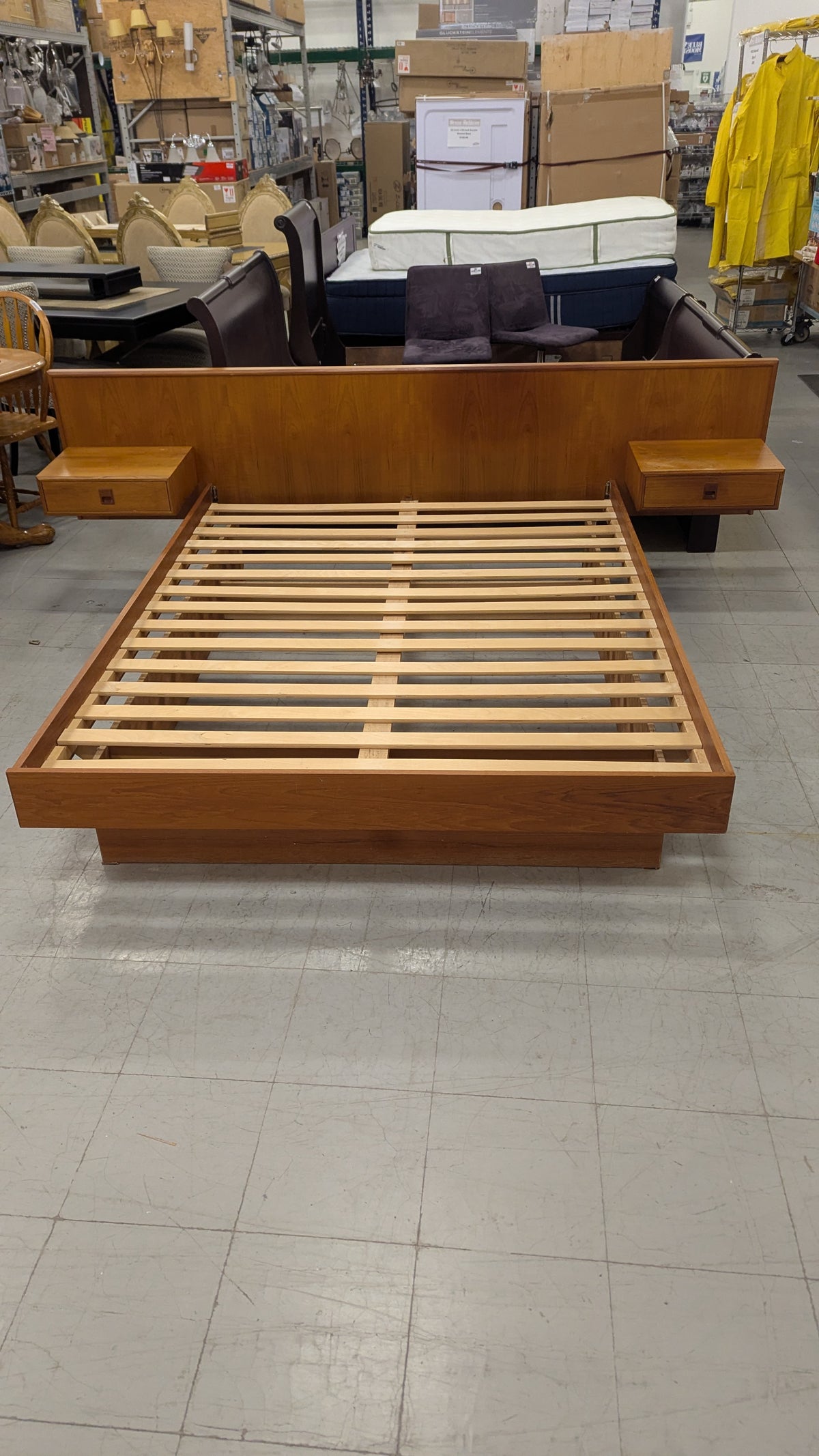 Mid-Century Modern Queen Bed Frame