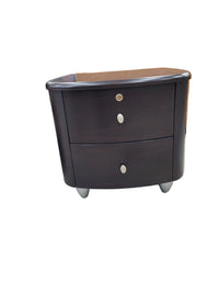 Dark Espresso Bow Front Nightstand