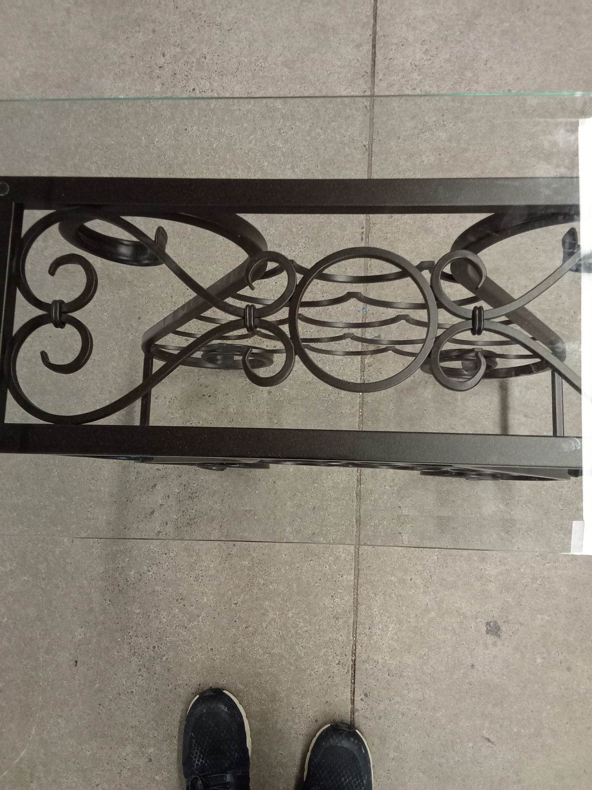 26"W Glass Topped Wine Rack