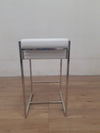 White Polyester Accent Chair