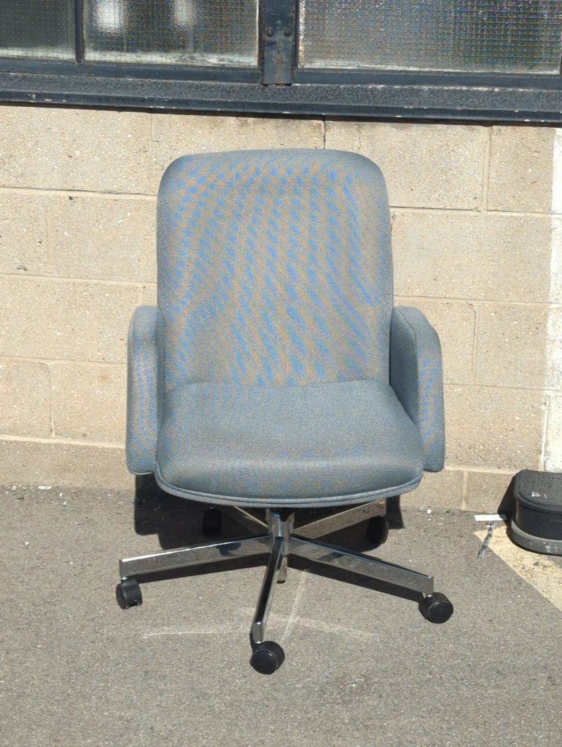 Grey and Chrome Office Chair