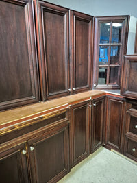 Dark Brown Kitchen Cabinet Set