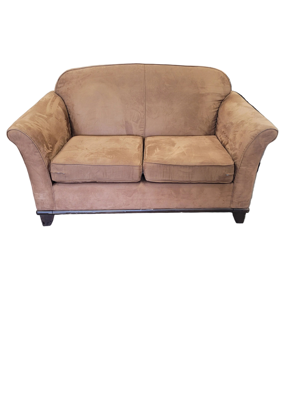 Brown Mushroom Suede Loveseat