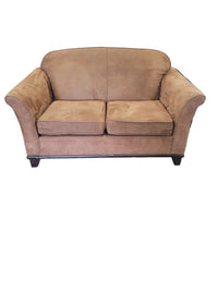 Brown Mushroom Suede Loveseat