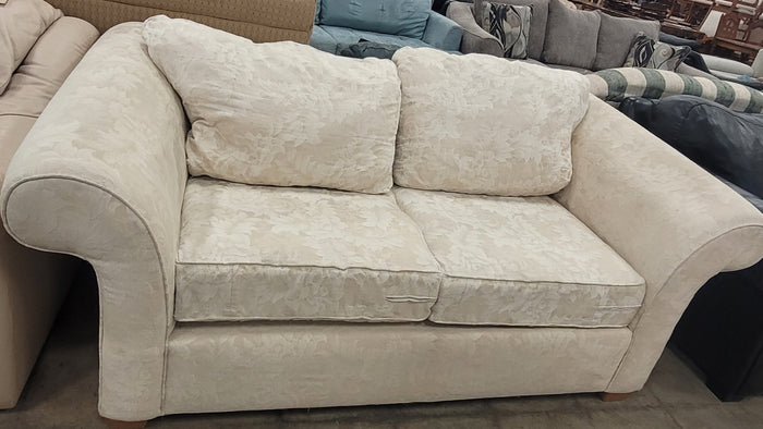 Cream Floral Loveseat