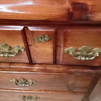 57.5"W Knotty Pine Dresser with Mirror