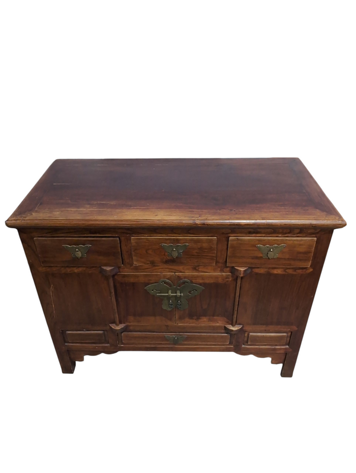 "Papillon" Antique Dresser w/ Brass