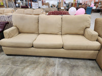Beige Upholstered 3 Seater Sofa