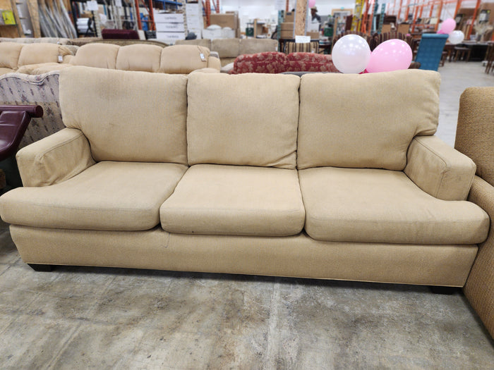 Beige Upholstered 3 Seater Sofa