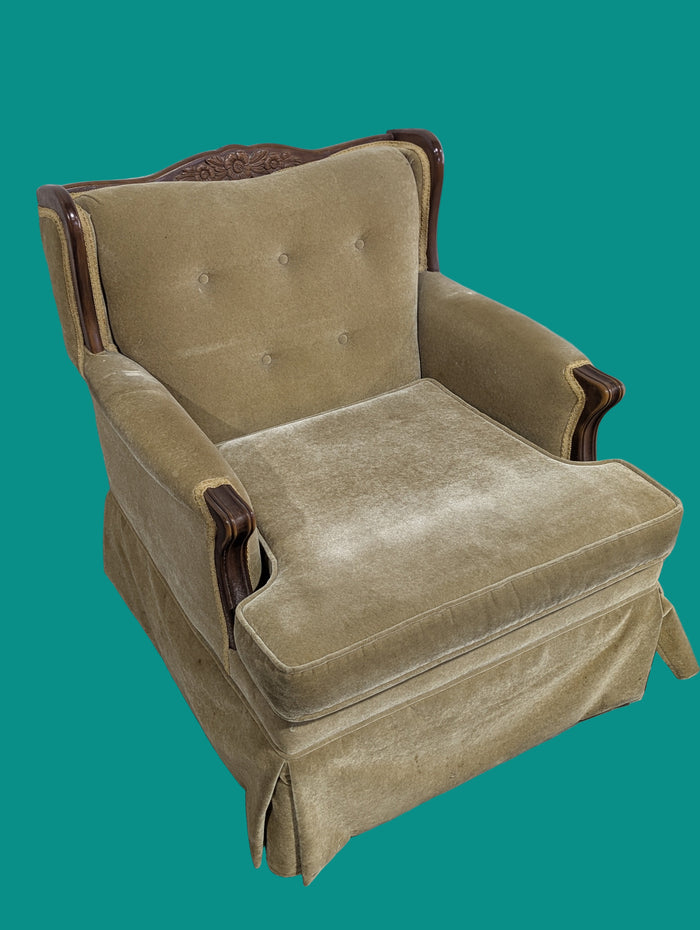 Green Regency Style Armchair