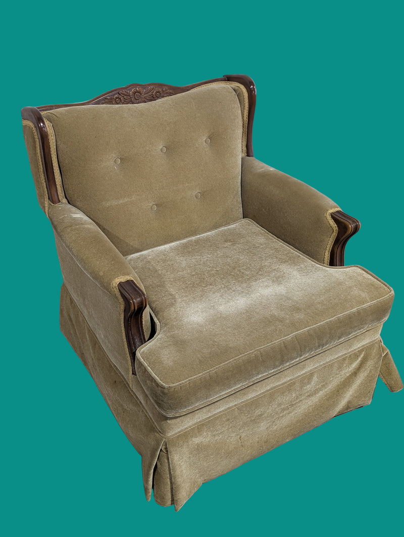 Green Regency Style Armchair