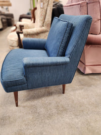 Modern Blue Upholstered Armchair