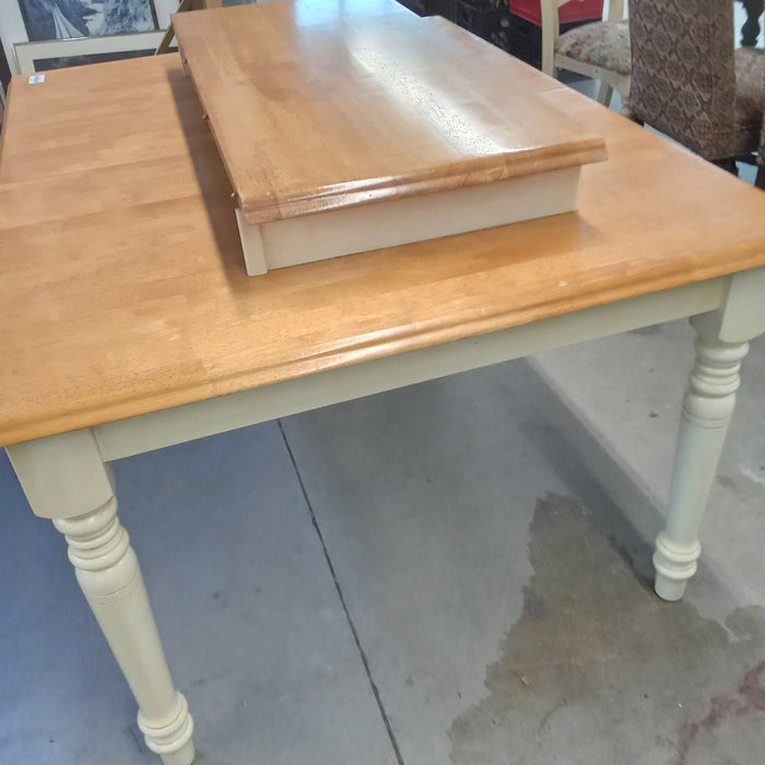54"W Country Style Dining Table with Leaf