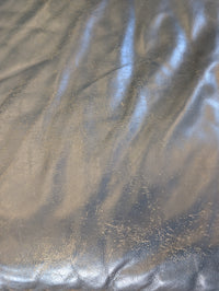 Dark Blue Leather 3-Seater Sofa