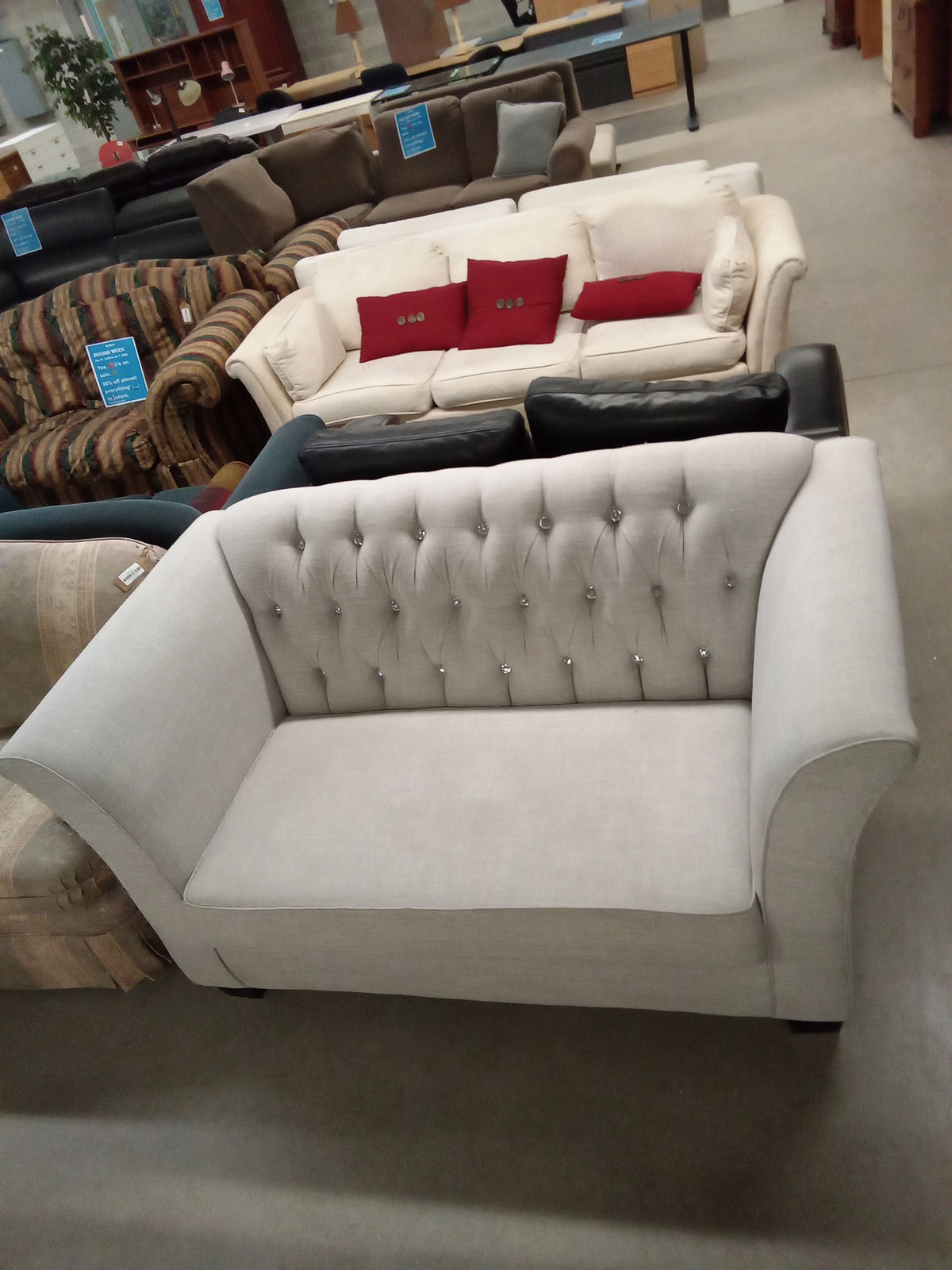 Love Seat in Grey