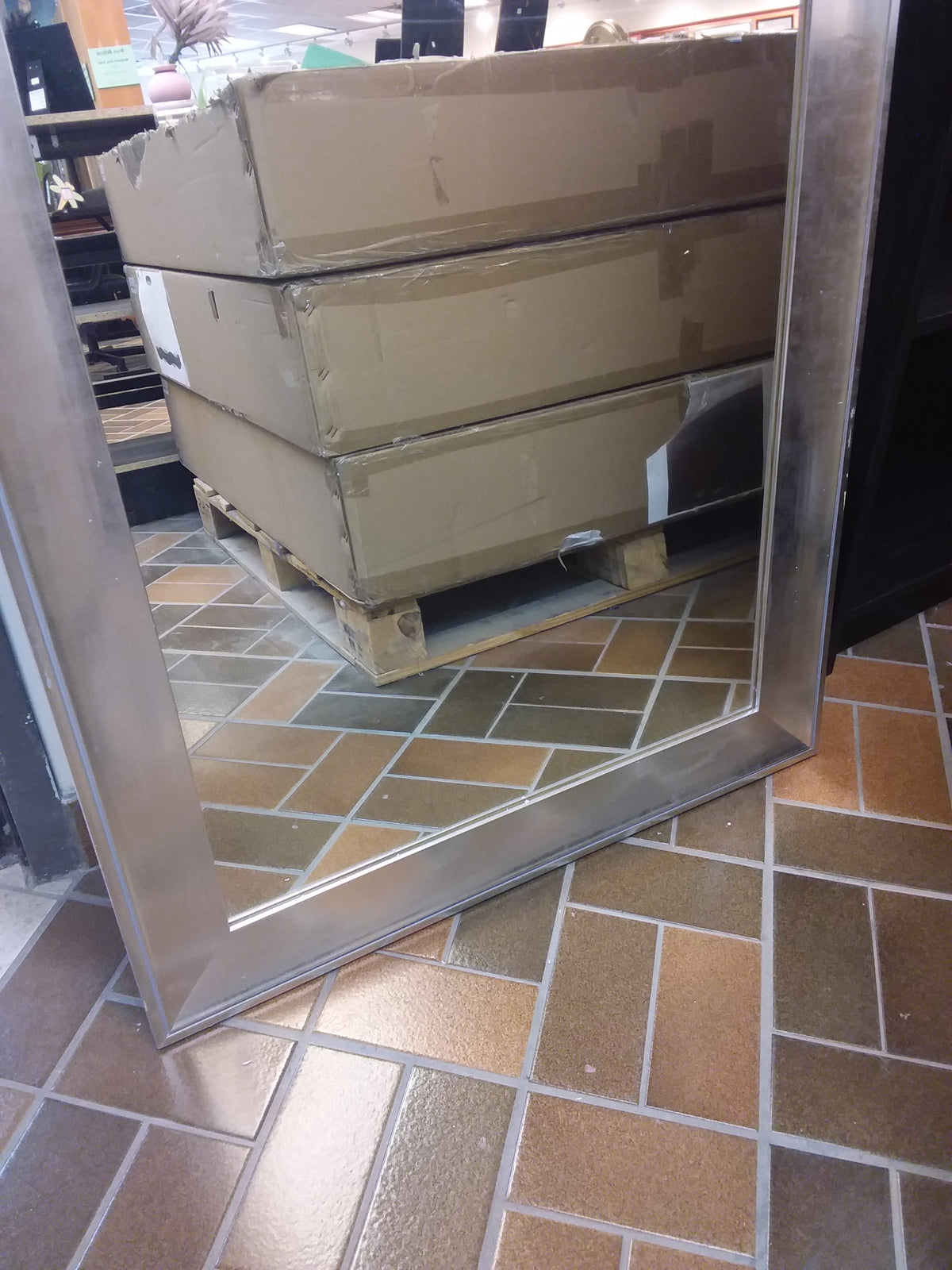 Hallway Mirror With Metal Frame