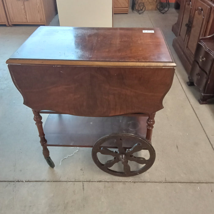 27"W Vintage Drop Leaf Cart