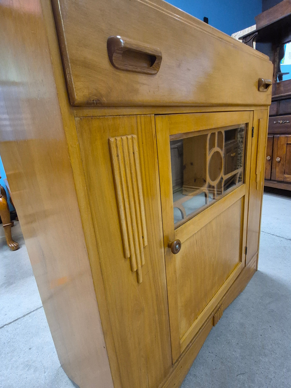 Art Nouveau-Style Wooden Cabinet