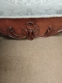 68"W Blue Fabric French Provincial Sofa