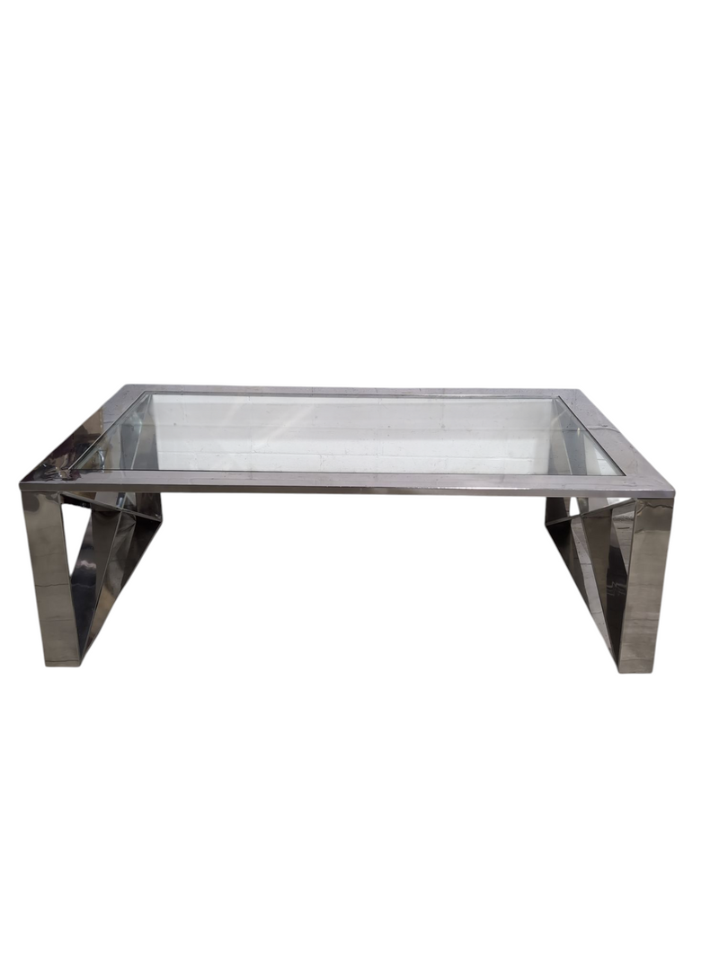 Chrome & Glass Top Coffee Table