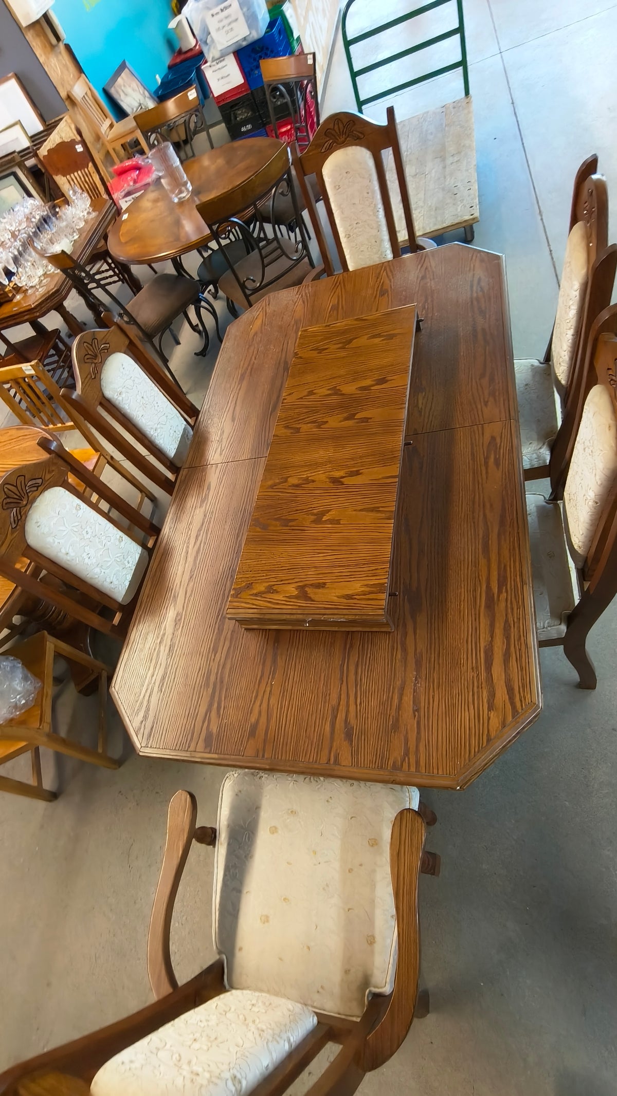 68"W Dining Set with 6 Chairs $145