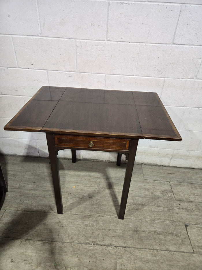 Drop-Leaf Single Drawer Table