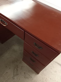 48"W Wooden 9-Drawer Desk