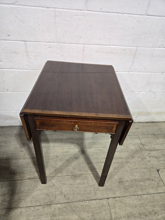 Drop-Leaf Single Drawer Table