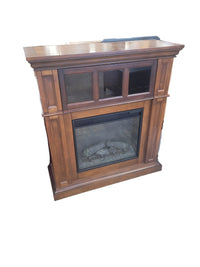 Dark Walnut Brown Electric Fireplace