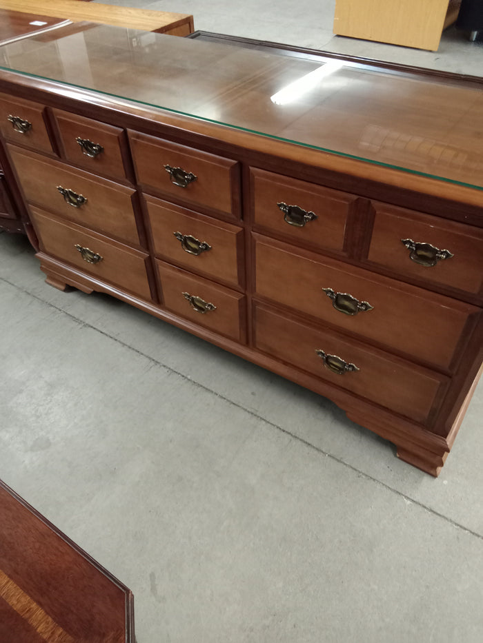 64"W 9-Drawer Wooden Dresser
