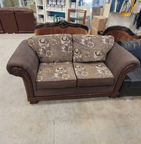 Brown Antique-Style Loveseat