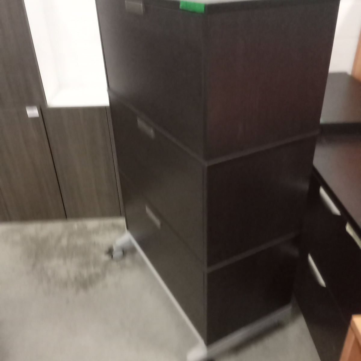 33.5"W 3-Drawer Filing Cabinet on Wheels