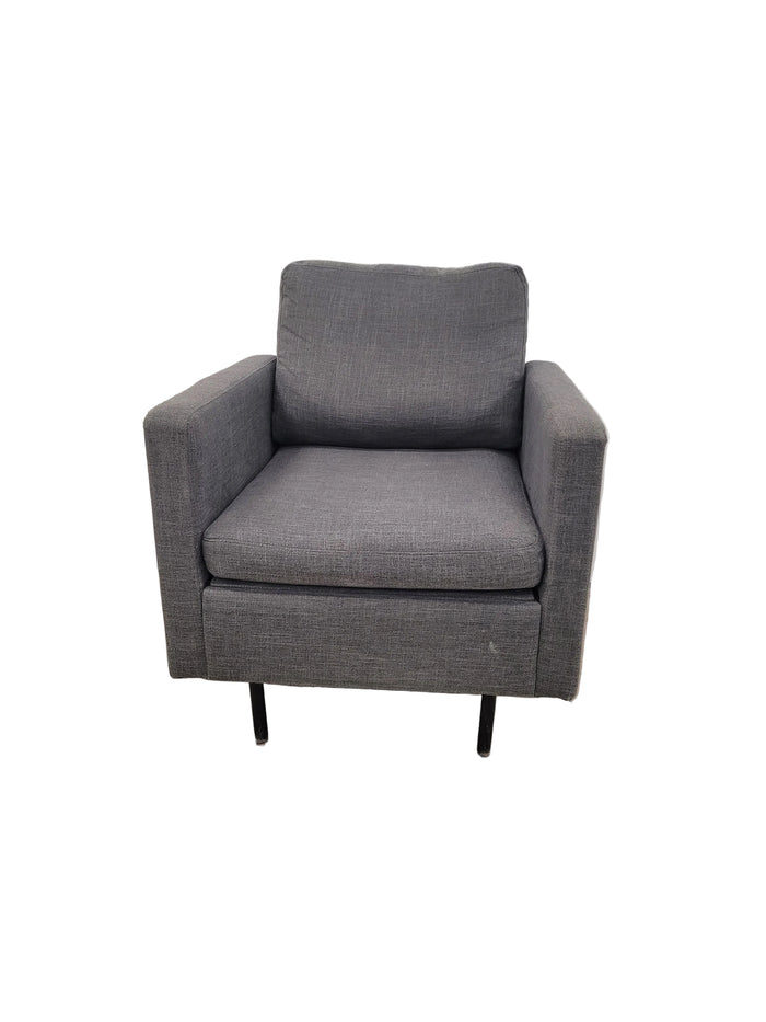 Modern Grey Upholstered Armchair