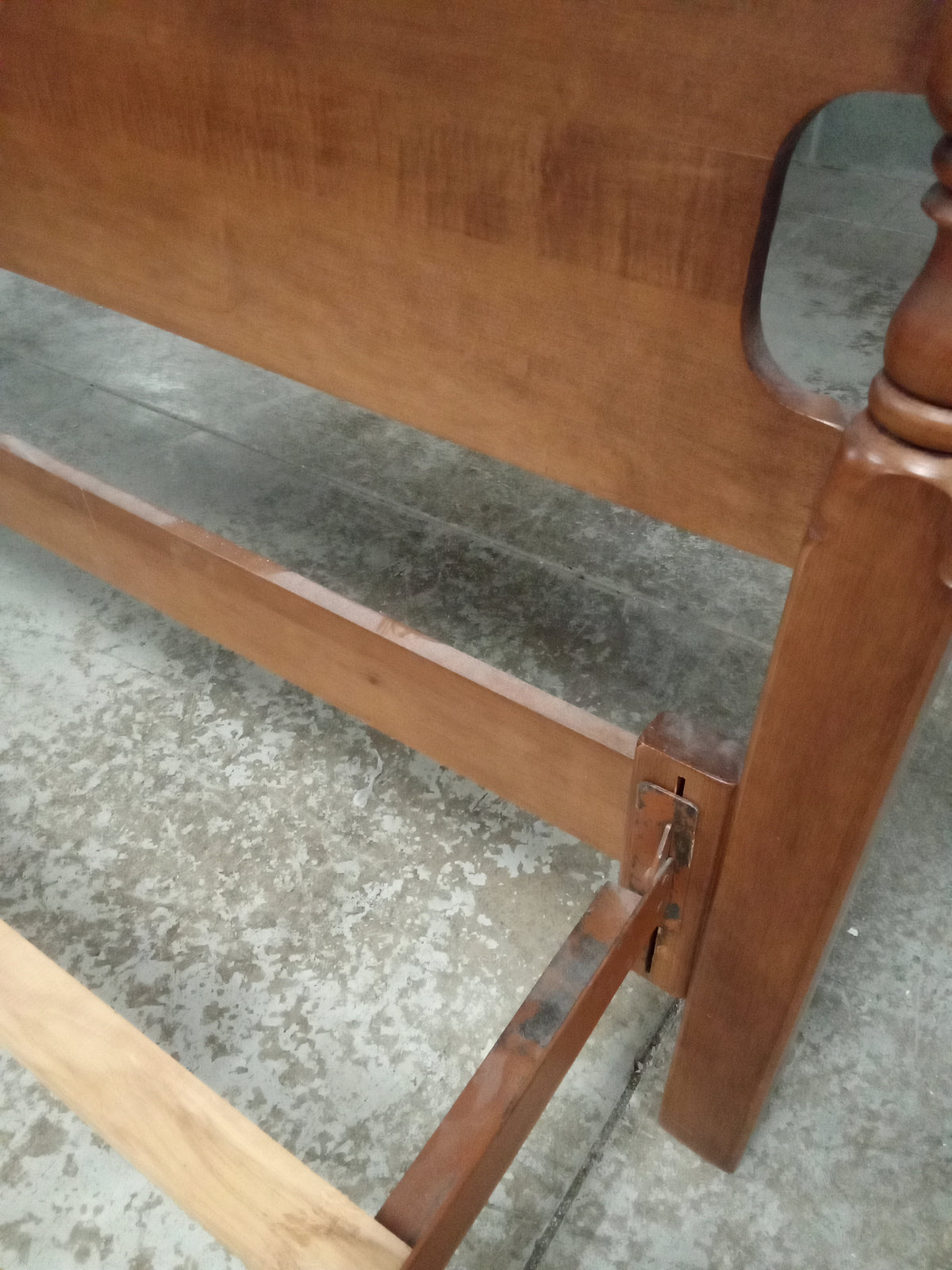 Queen Size Bed Frame with Metal Side Rails