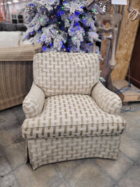 Woven Basket-Weave Patterned Armchair