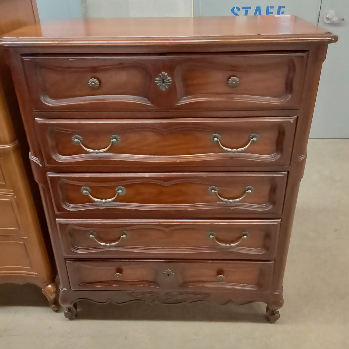 40.5"W 5-Drawer Tall Boy Dresser in Solid Wood