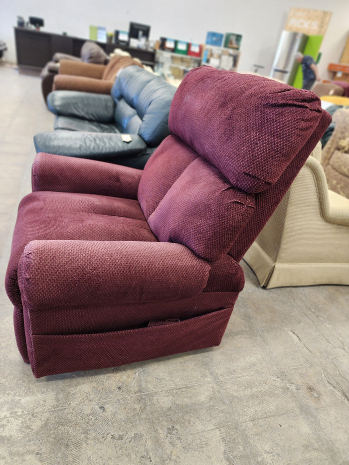 Burgundy Power Recliner Armchair