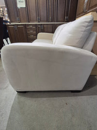 Natuzzi Light Cream Microfiber Sofa