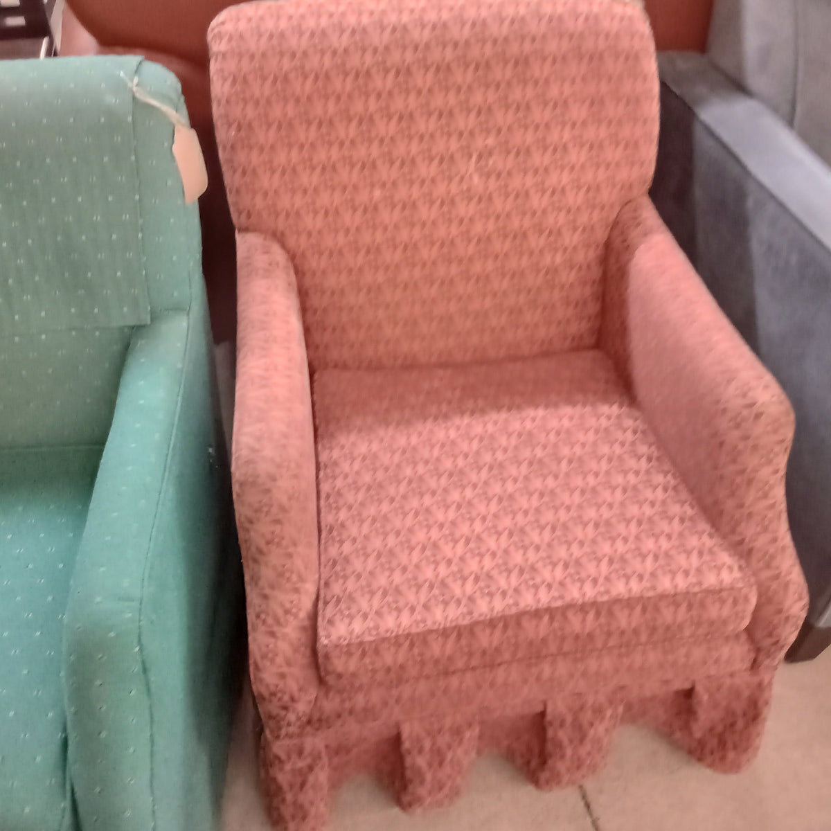 26"W Armchair in Burgundy Fabric