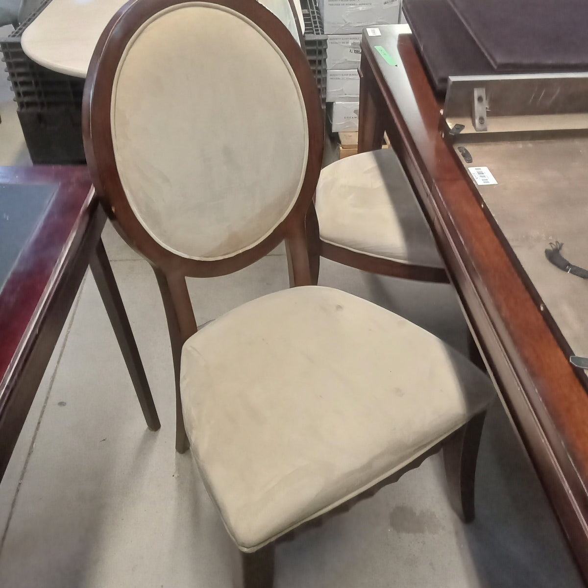 63"W Dining Set with Six Chairs and Two Leaves